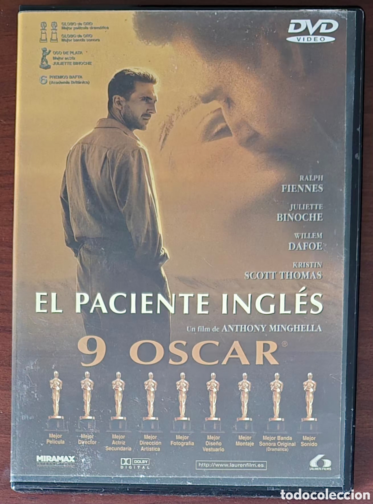 Cine: DVD - EL PACIENTE INGL&Eacute;S (DIRECCI&Oacute;N: ANTHONY MINGHELLA)