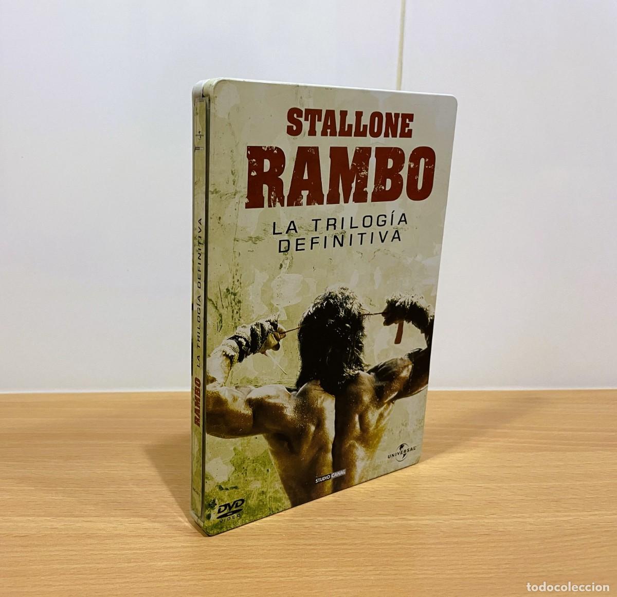 Cine: DVD STEELBOOK 3 DISCOS CINE DE ACCI&Oacute;N - LA TRILOG&Iacute;A DEFINITIVA DEL ACORRALADO RAMBO