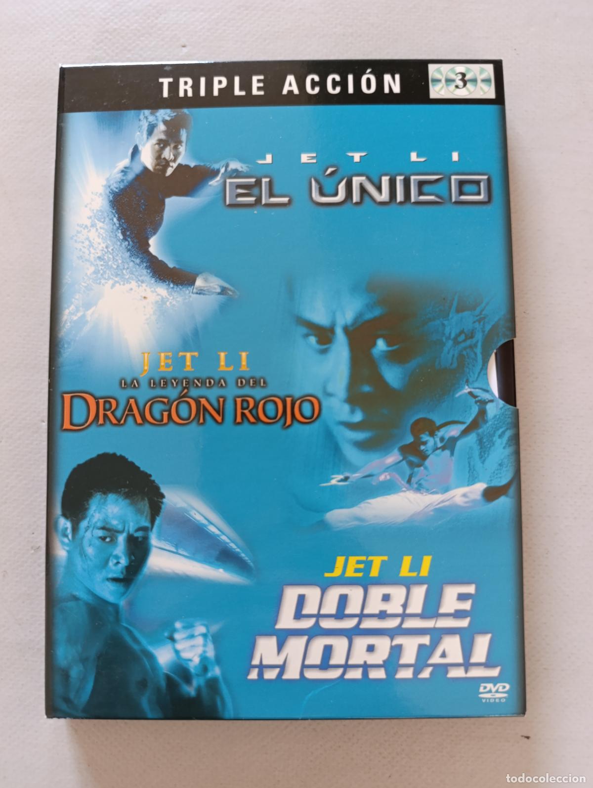 Cine: DVD EL UNICO / LA LEYENDA DEL DRAGON ROJO / DOBLR MORTAL - JET LI - 3 DISCOS, 3 PELICULAS (8Q)