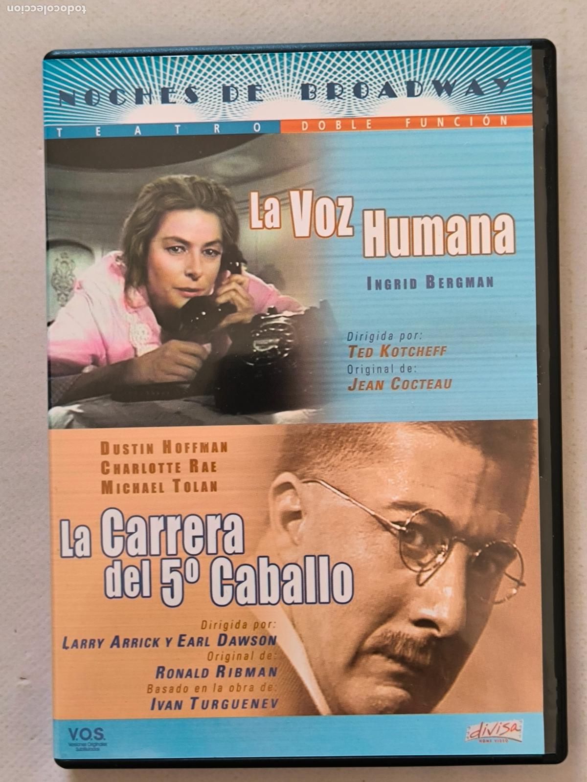Cine: DVD LA VOZ HUMANA / LA CARRERA DEL 5&ordm; CABALLO - 2 PELICULAS (9C)