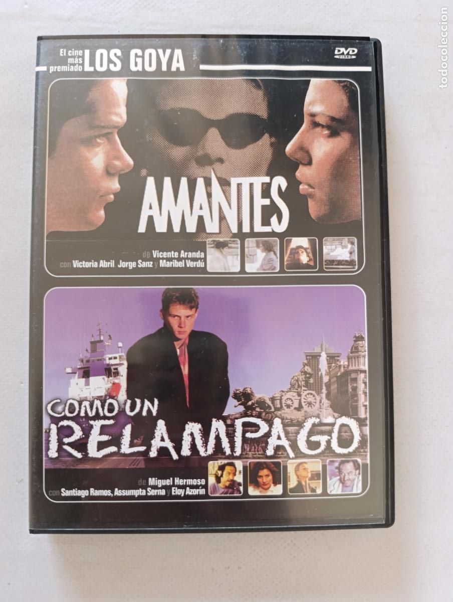 Cine: DVD COMO UN RELAMPAGO / AMANTES - 2 PELICULAS (9B)