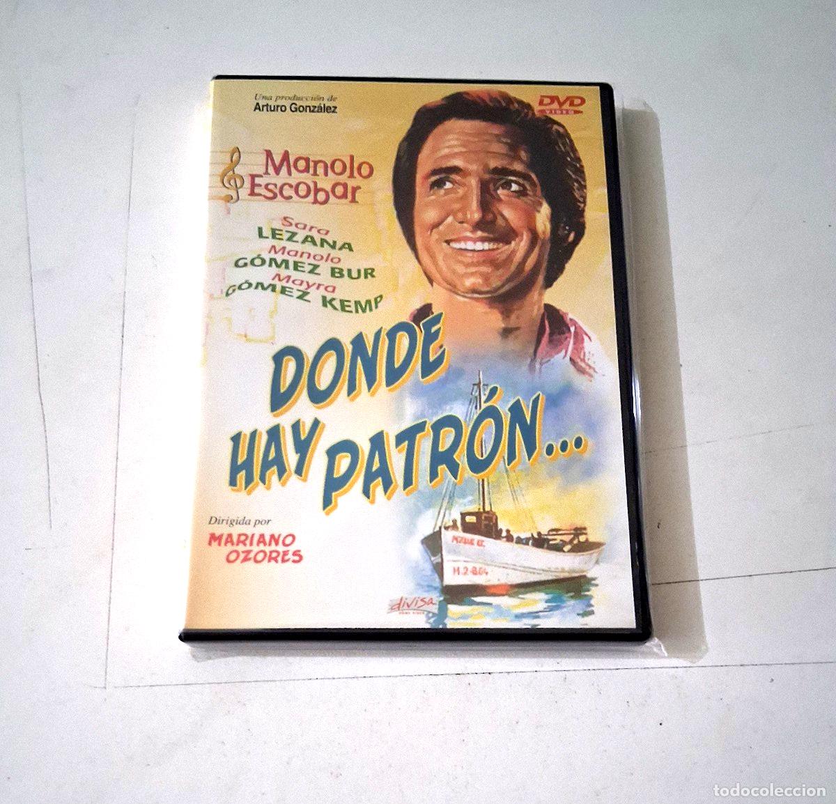 Cine: DVD &rdquo;DONDE HAY PATRON ... &rdquo; MANOLO ESCOBAR MARIANO OZORES SAEA LEZANA MANOLO GOM