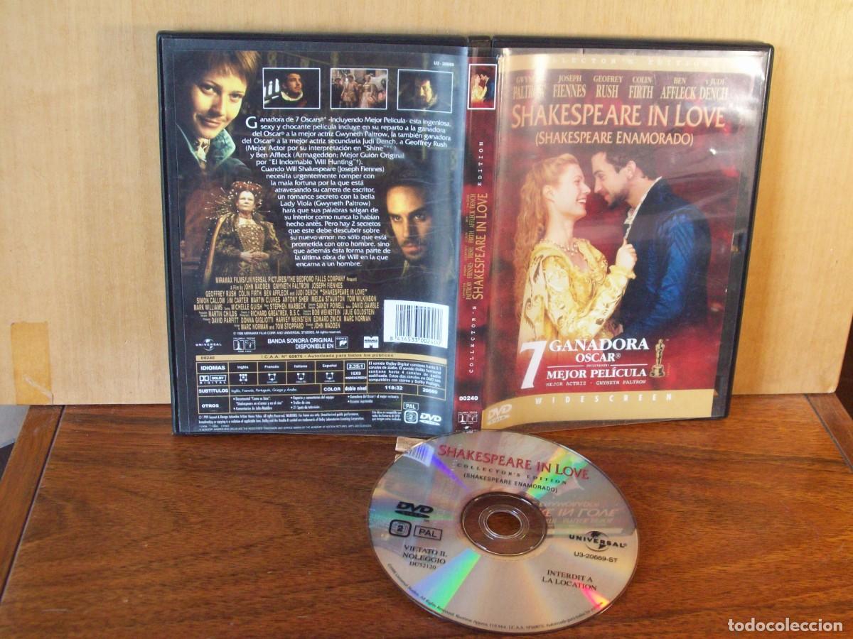 Cine: SHAKESPEARE IN LOVE -GWYNETH PALTROW - JOSEPH FIENNES - COLIN FIRTH - DVD COLLECTOR'S EDITION