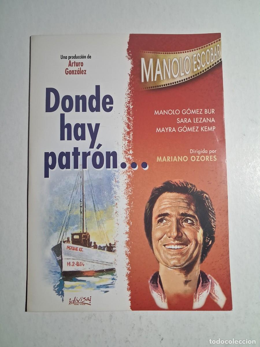 Cine: dvd donde hay patr&oacute;n. manolo escobar. sara lezana 90 min caja cart&oacute;n (seminueva)