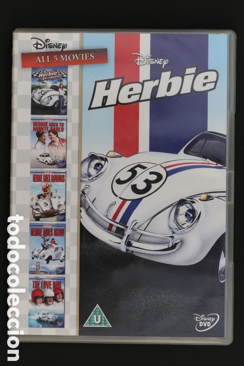 Cine: DVD Colecci&oacute;n HERBIE. 5 Pel&iacute;culas (4 INCLUYEN AUDIO CASTELLANO). Edici&oacute;n UK. Inglesa. Buen estado.