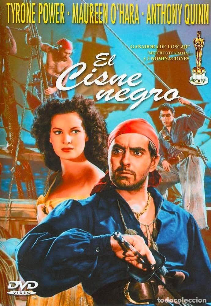 Cine: El Cisne negro (The Black Swan, 1942) Dir. Henry King. Tyrone Power, Maureen O'Hara, Anthony Quinn