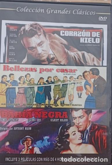 Cine: Coraz&oacute;n de Hielo - Bellezas por Casar - Bah&iacute;a Negra - Col.Grandes Cl&aacute;sicos Slim DVD Como nuevo