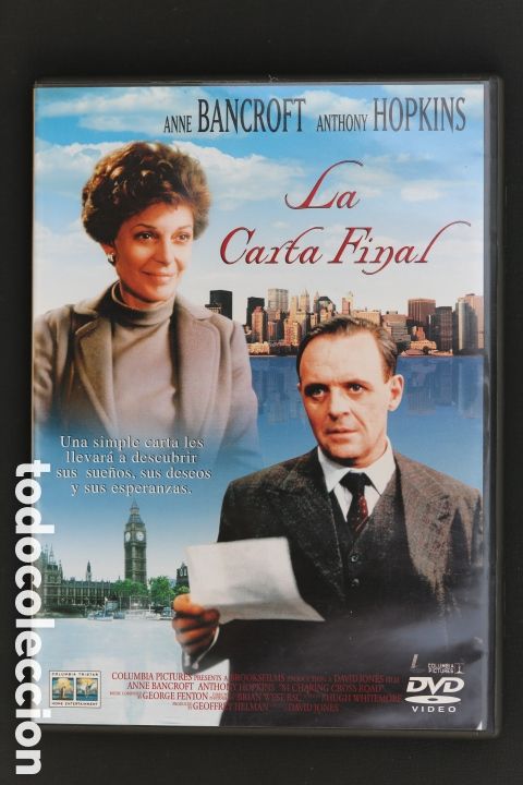 Cine: DVD. LA CARTA FINAL. Anne Bancroft, Anthony Hopkins. Edici&oacute;n espa&ntilde;ola. Inencontrable. Como nuevo.