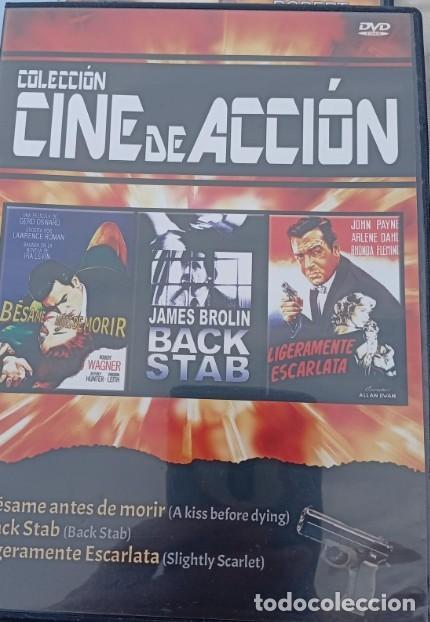 Cine: B&eacute;same Antes de Morir - Back Stab - Ligeramente Escarlata - Cine de Acci&oacute;n Slim DVD Como nuevo