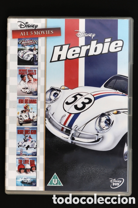 Cine: Pack 5 DVD. HERBIE. Las 5 Pel&iacute;culas (4 INCLUYEN AUDIO CASTELLANO). Edici&oacute;n UK. Inglesa. Buen estado.