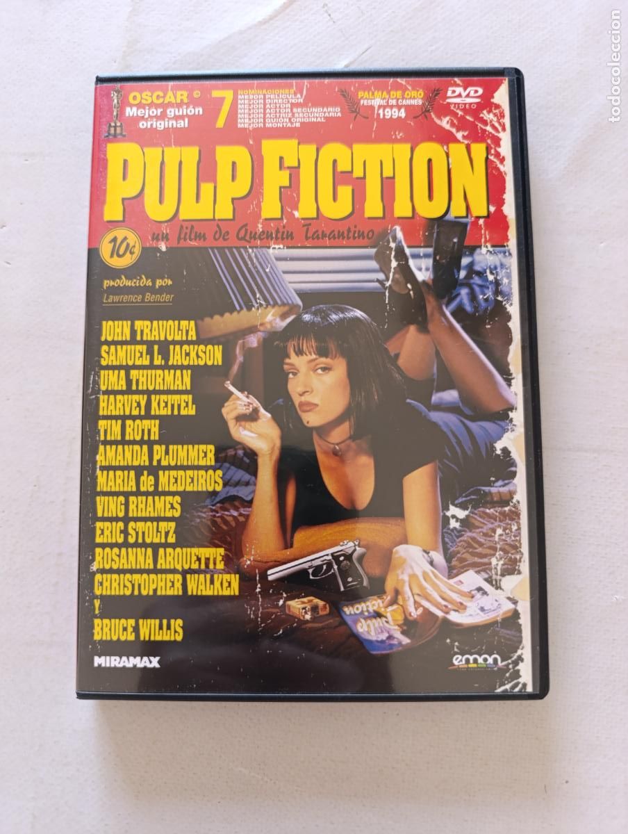 Cine: DVD PULP FICTION - QUENTIN TARANTINO - JOHN TRAVOLTA, SAMUEL L. JACKSON, UMA THURMAN (9E)
