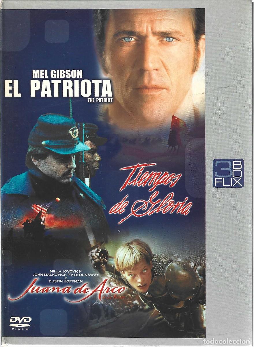 Cine: EL PATRIOTA / TIEMPOS DE GLORIA / JUANA DE ARCO (DIGIPACK)