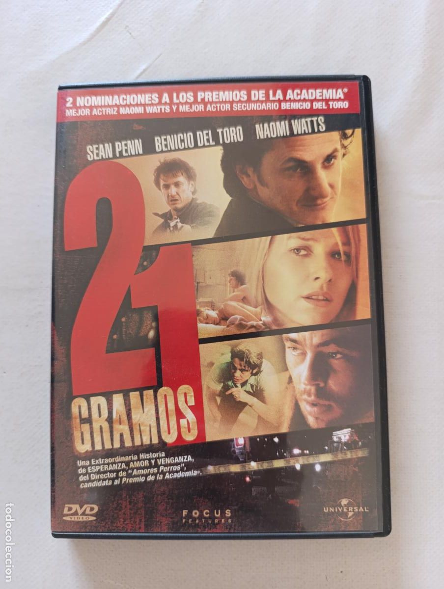 Cine: DVD 21 GRAMOS - SEAN PENN, BENICIO DEL TORO, NAOMI WATTS (9I)