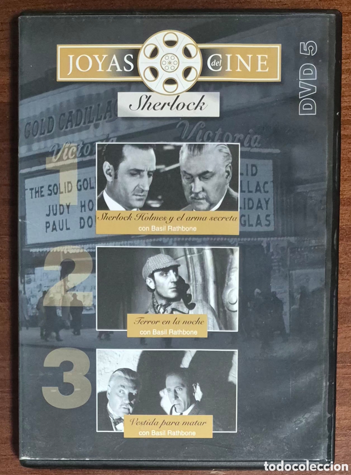 Cine: DVD-JOYAS DEL CINE (SHERLOCK)SHERLOCK HOLMES Y EL ARMA SECRETA/TERROR EN LA NOCHE/VESTIDA PARA MATAR