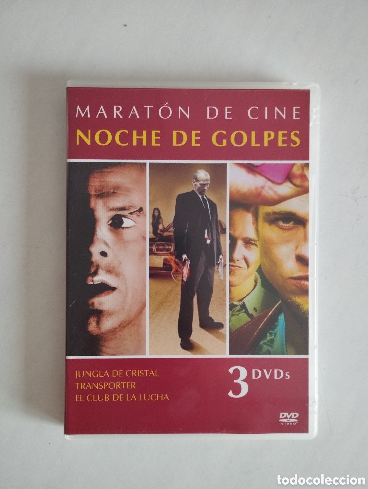 Cine: PACK 3 PELICULA DVD JUNGLA DE CRISTAL/TRANSPORTER/EL CLUB DE LA LUCHA (3 DISCOS)