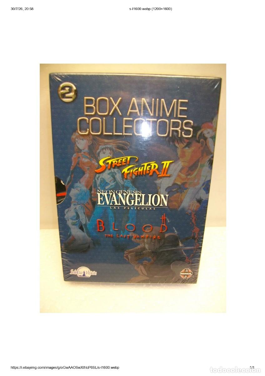 Cine: BOX ANIME COLLECTORS 2: STREET FIGHTER II+EVANGELION+BLOOD NUEVO Y PRECINTADO