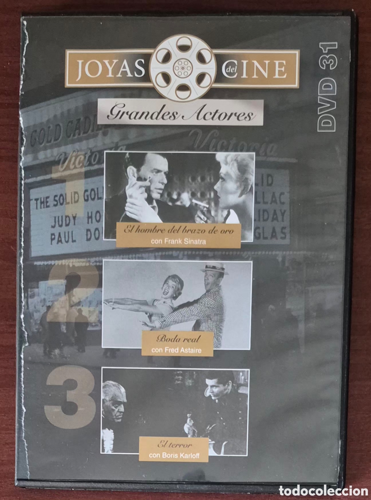 Cine: DVD - JOYAS DEL CINE (GRANDES ACTORES) EL HOMBRE DEL BRAZO DE ORO/BODA REAL/EL TERROR