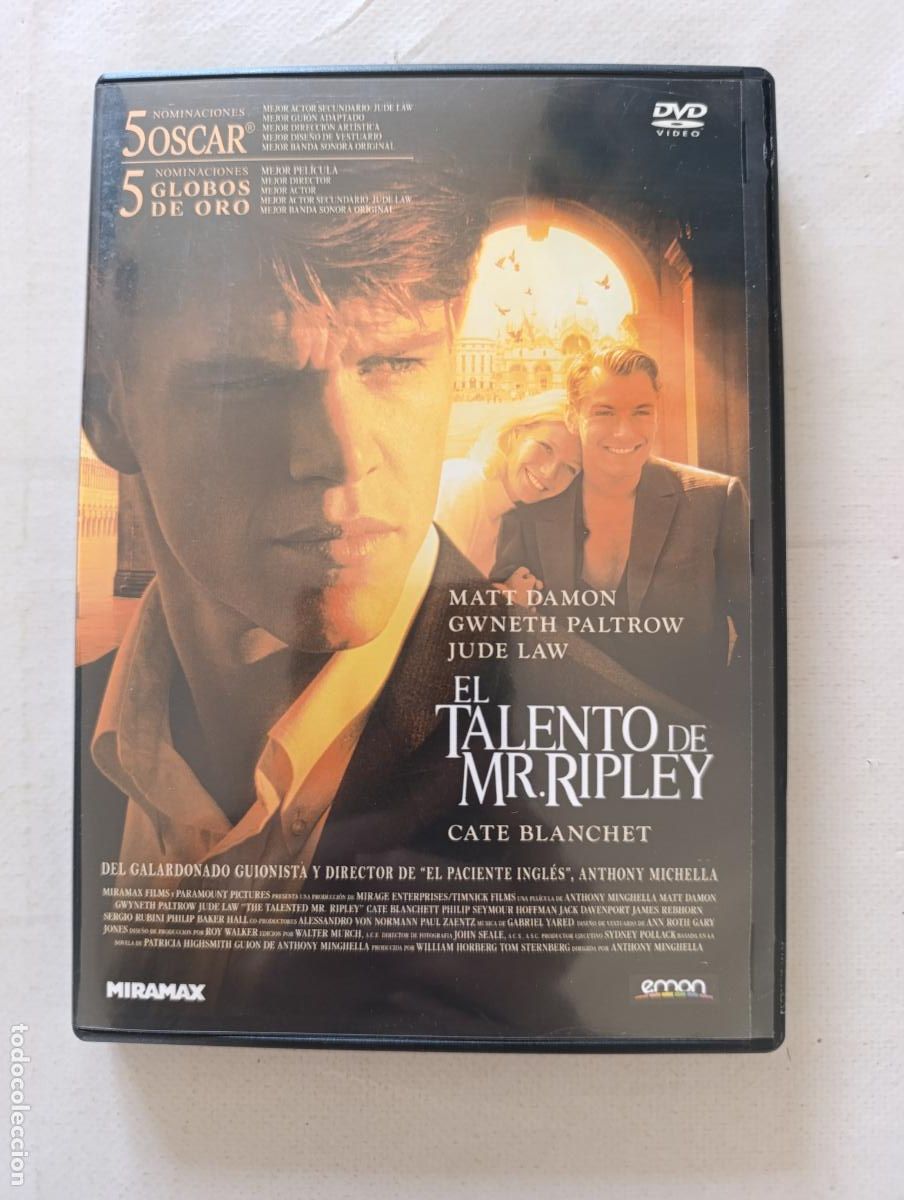 Cine: DVD EL TALENTO DE MR. RIPLEY - MATT DAMON (DH)