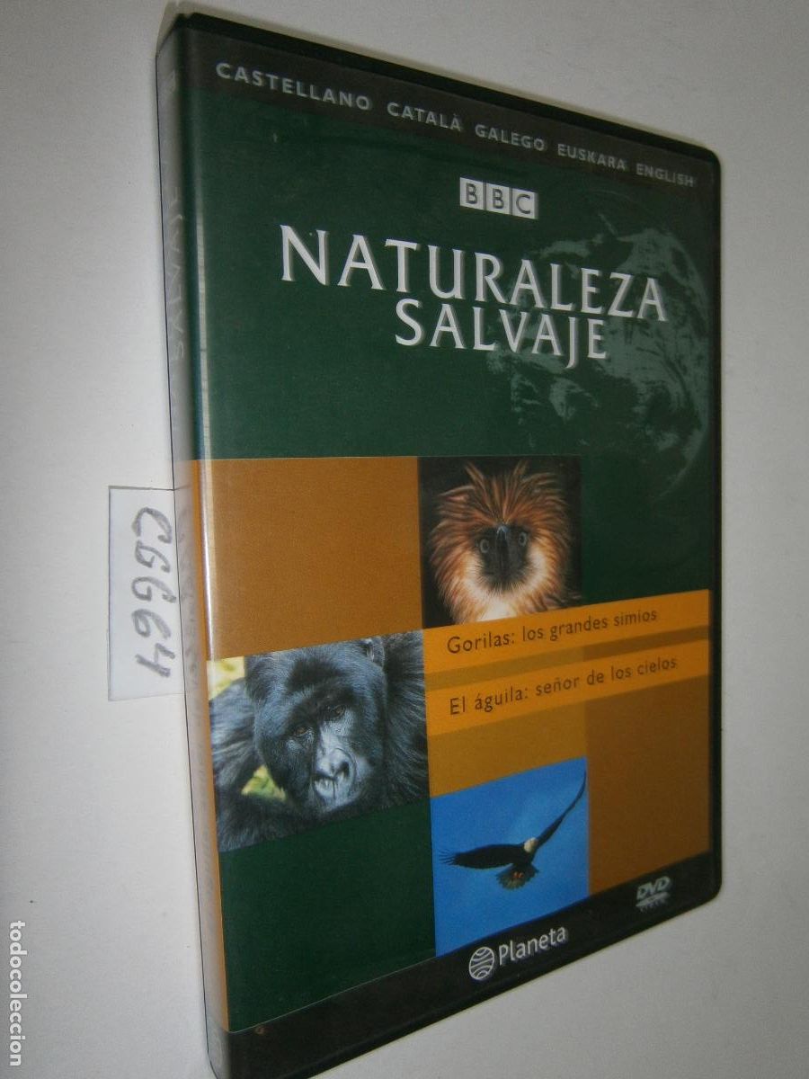Cine: DVD DOCUMENTAL NATURALEZA SALVAJE BBC - GORILAS: LOS GRANDES SIMIOS - EL AGUILA: SE&Ntilde;OR DE LOS CIELO