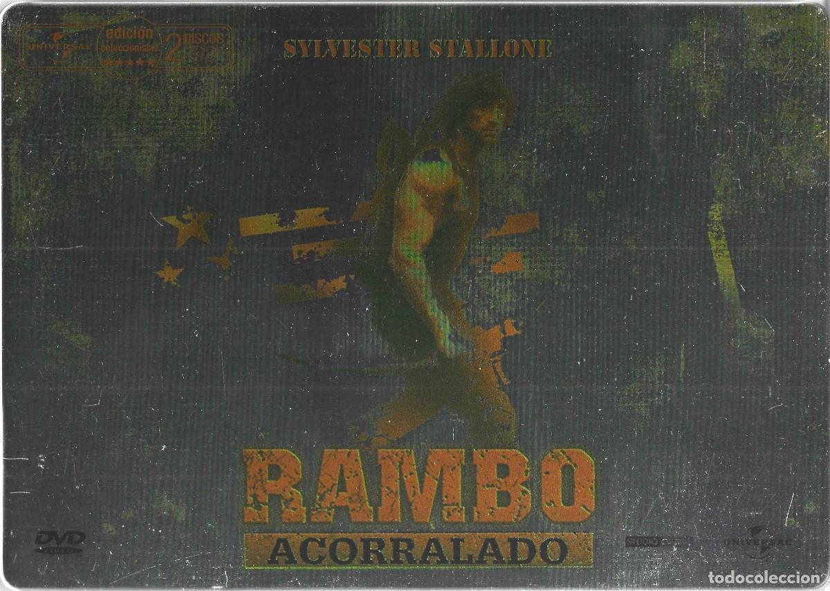 Cine: RAMBO ACORRALADO SYLVESTER STALLONE (ESTUCHE MET&Aacute;LICO)