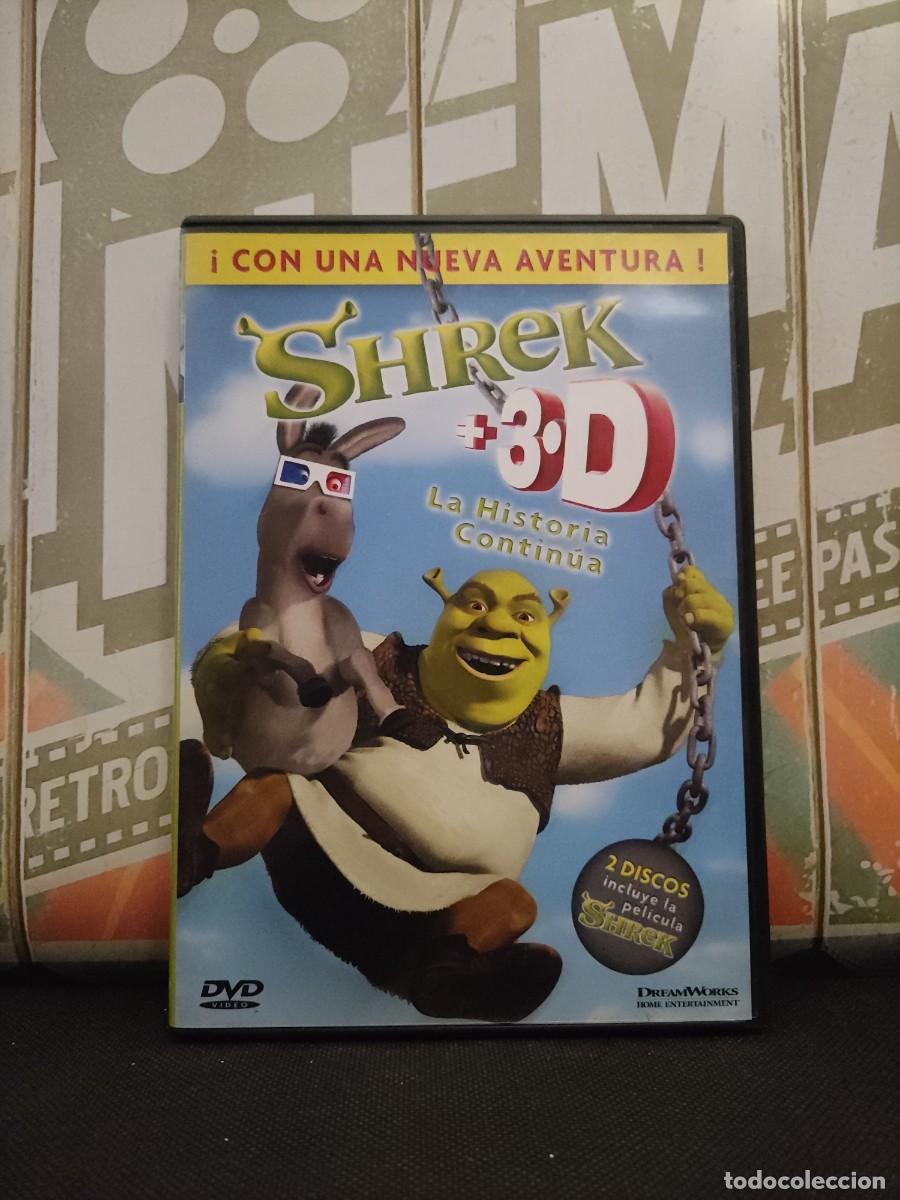 Cine: DVD 2252 Shrek + 3D la historia continua &rdquo;2 DVD + gafas&rdquo; / Disco con muy pocas se&ntilde;ales de uso