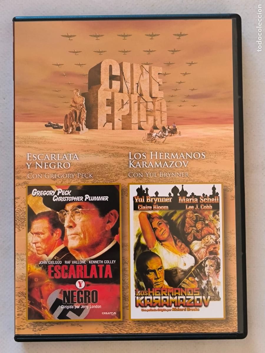 Cine: DVD ESCARLATA Y NEGRO / LOS HERMANOS KARAMAZOV - 2 PELICULAS (DO)