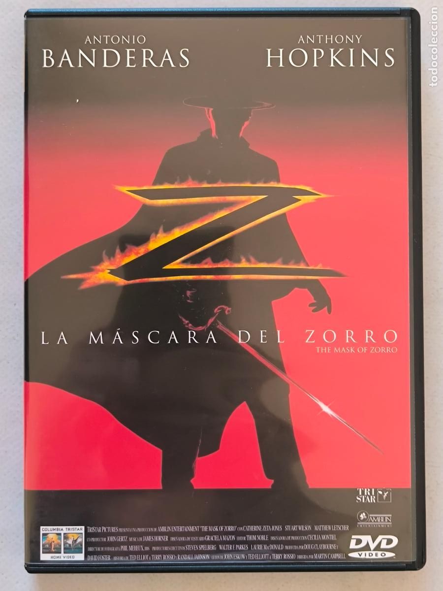 Cine: DVD LA MASCARA DEL ZORRO - ANTONIO BANDERAS, ANTHONY HOPKINS (DP)