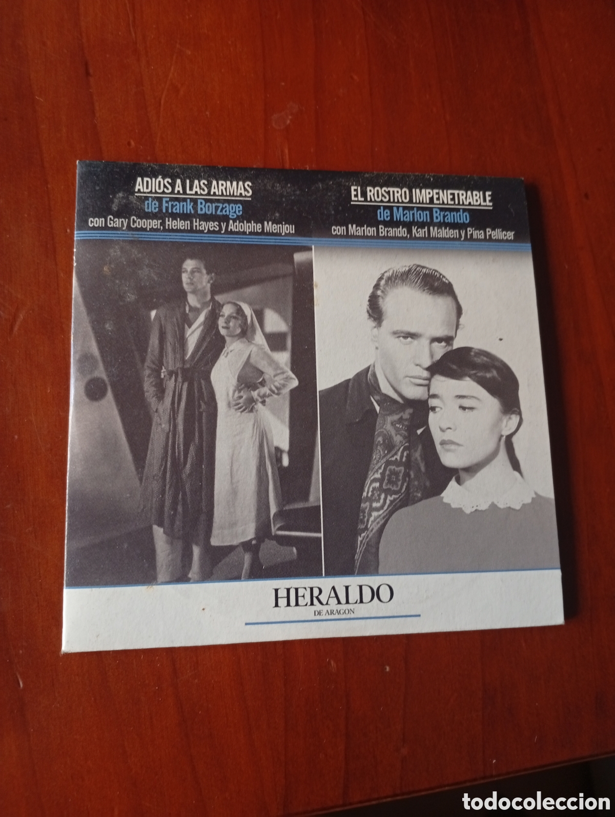 Cine: DVD PELICULA ADIOS A LAS ARMAS / EL ROSTRO IMOENETRABLE - PROMOCIONAL HERALDO DE ARAGON