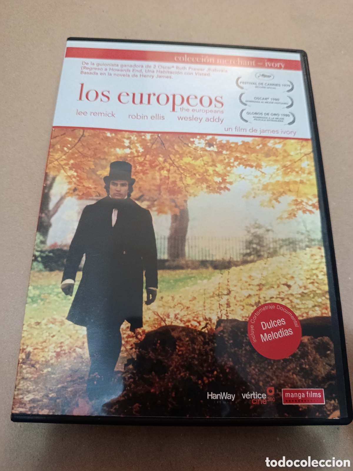 Cinema: Dvd. Los europeos. Colecci&oacute;n Merchant &ndash; Ivory. Incluye cortometraje Dulces melod&iacute;as.