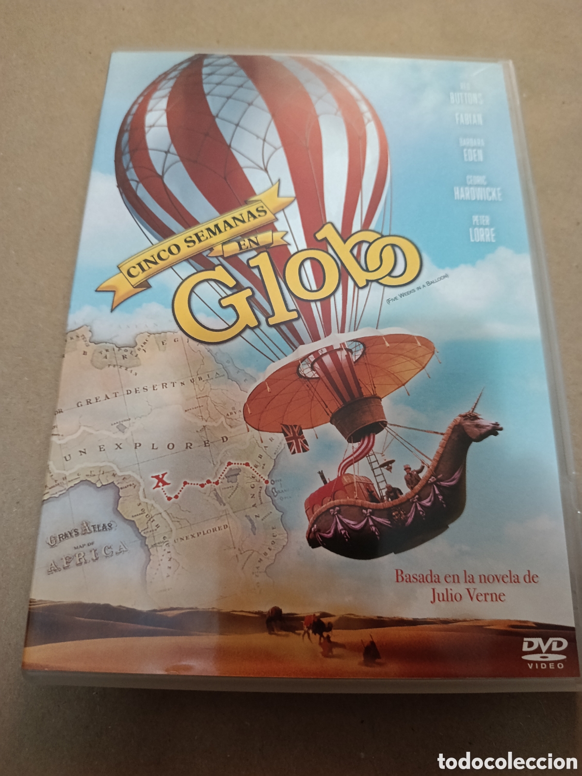 Cinema: Dvd. Cinco semanas en globo. Basada en la novela de Julio Verne.