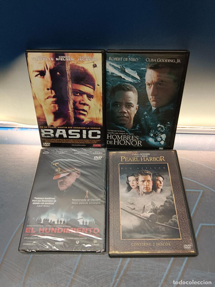 Cine: 4 Pel&iacute;culas DVD: Basic, Hombres de Honor, El Hundimiento, Pearl Harbor, cine Belico