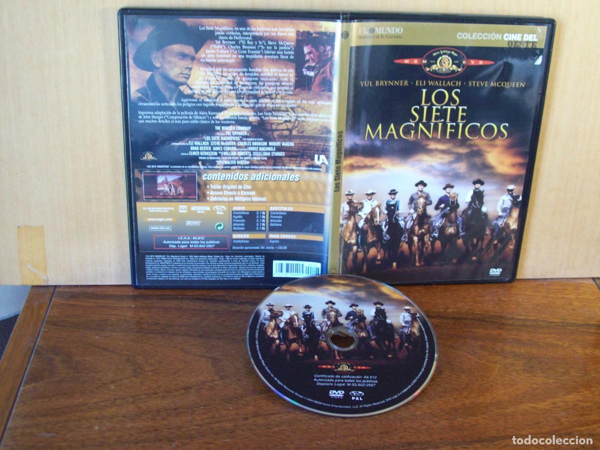 Cine: LOS SIETE MAGNIFICOS - YUL BRYNNER - ELI WALLACE - STEVE MCQUEEN - DVD CAJA FINA EL MUNDO