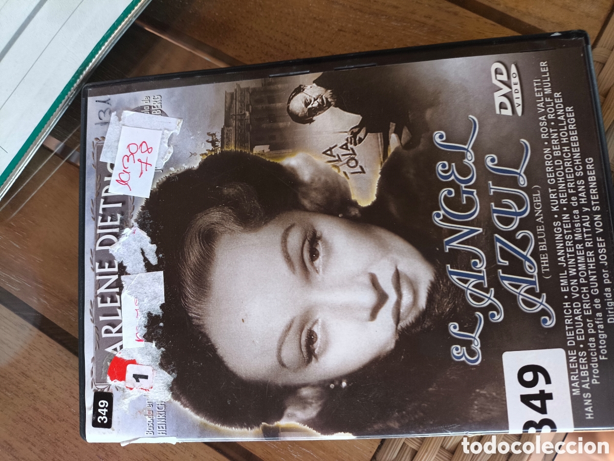 Cine: DVD de el &Aacute;ngel azul.lote .E. n.0349