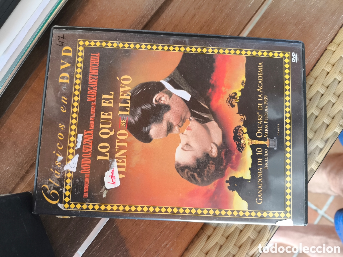 Cine: DVD de vlo que el viento se llev&oacute;.lote.L.n.568