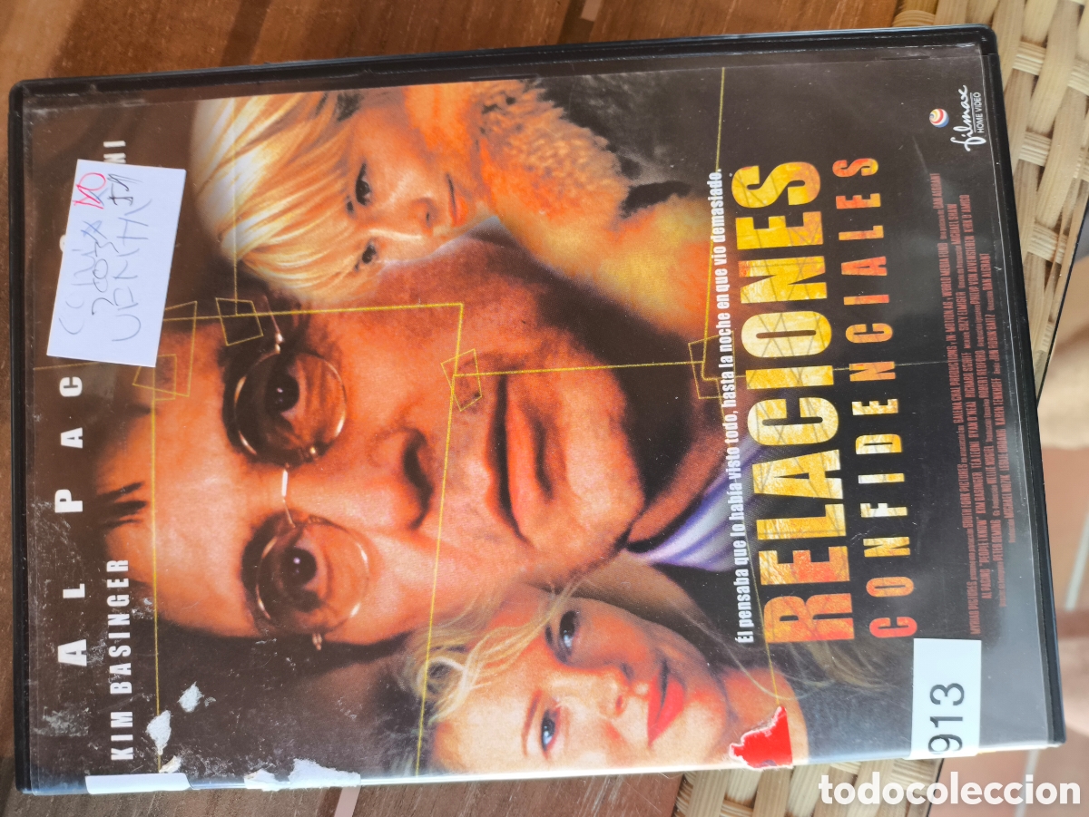 Cine: DVD de relaciones confidenciales .lote En 913