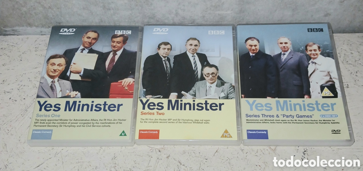 Cine: Pack 3 DVDs Yes Minister - Serie Completa (Series 1, 2, 3 & Party Games) - BBC Import Reino Unido