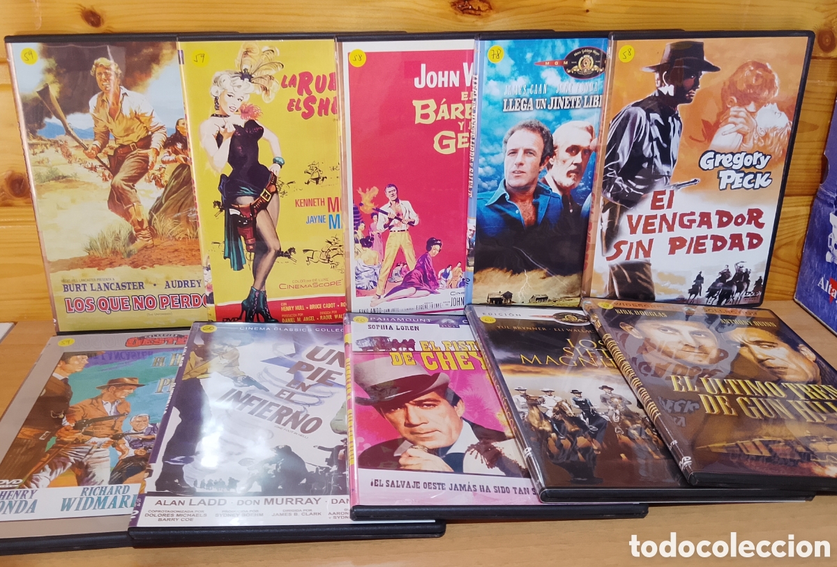 Cine: Lote 10 pel&iacute;culas Western antiguas