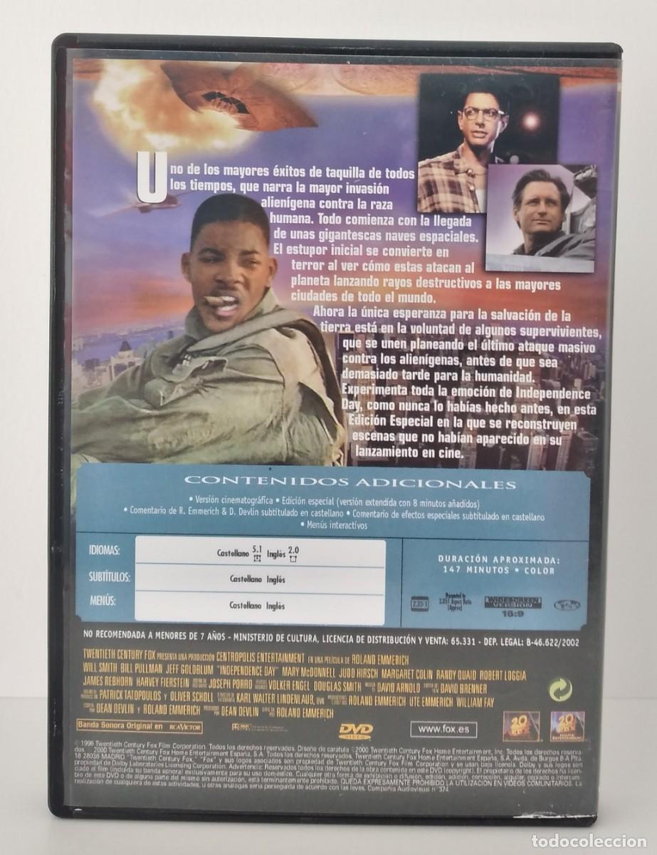 Cine: DVD: Independence Day -Will Smith; Bill Pullman - Foto 2