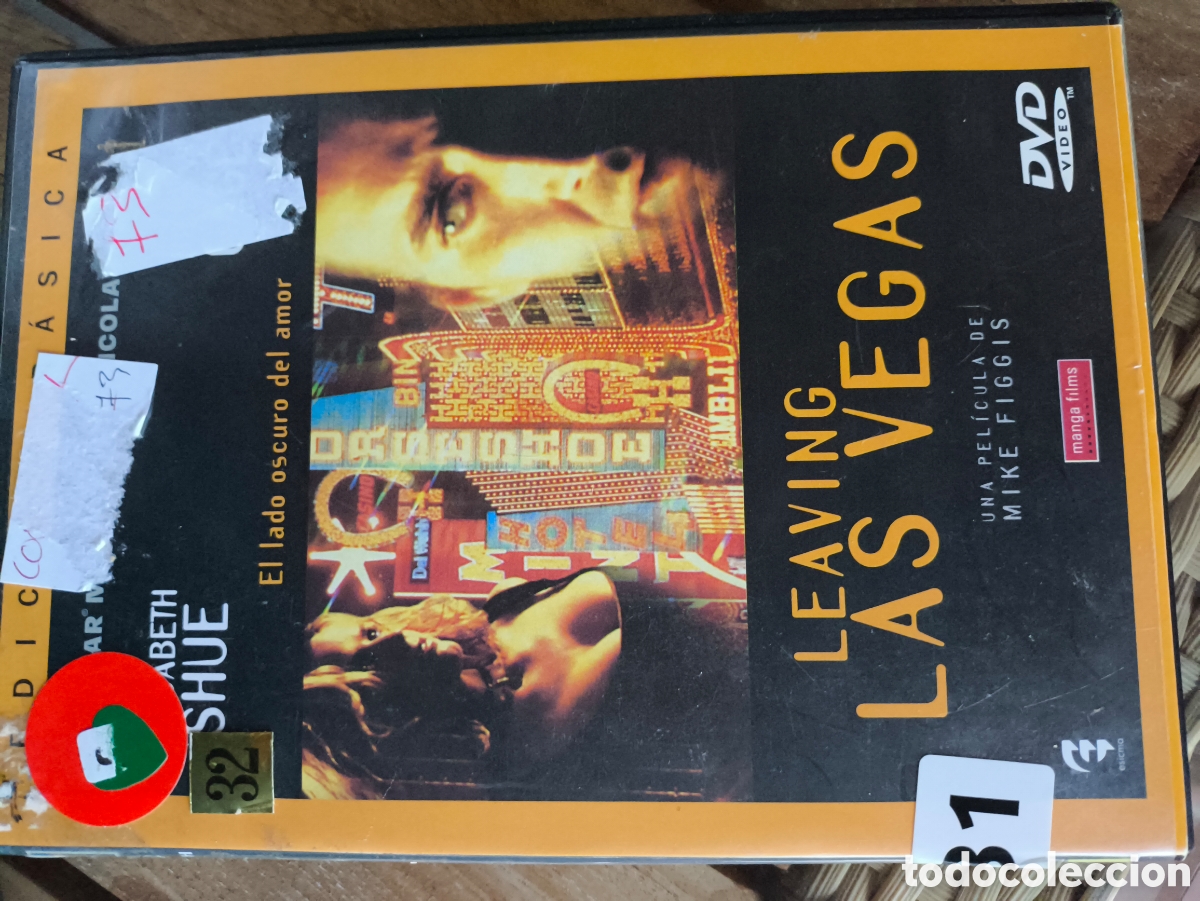 Cine: DVD de leaving las vegas.lote.L.n.0631.
