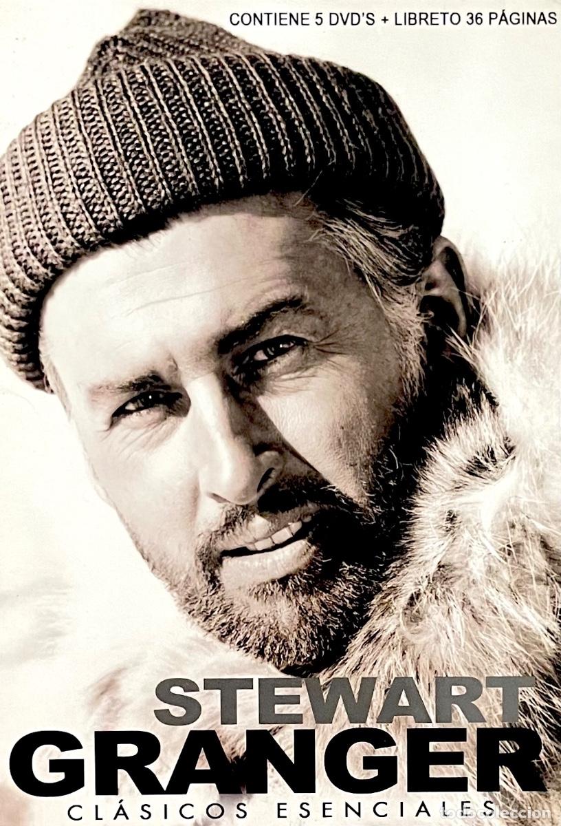 Cine: LAS MINAS DEL REY SALOM&Oacute;N. NORTE SALVAJE. MOONFLEET. LA REINA VIRGEN. Stewart Granger. 5 DVDs+ libro