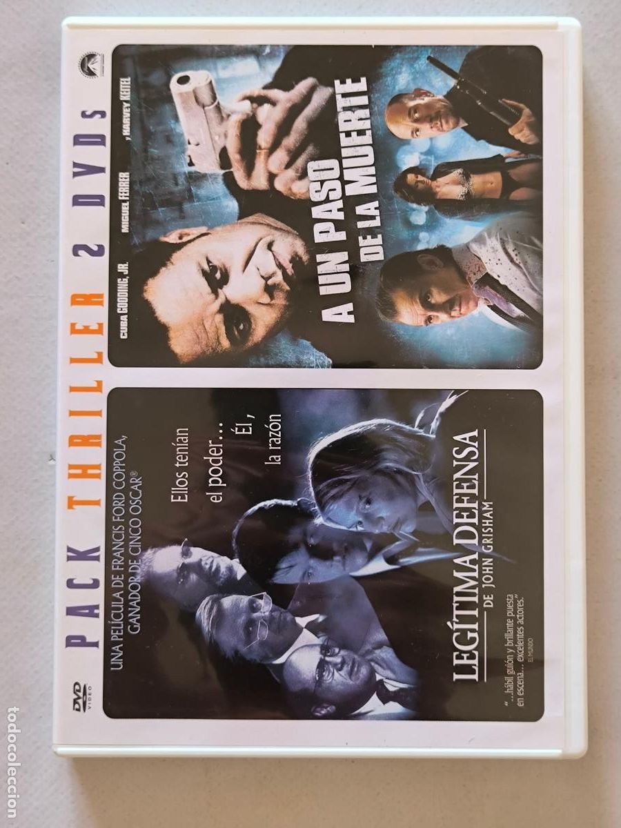 Cine: DVD LEGITIMA DEFENSA / A UN PASO DE LA MUERTE - PACK THRILLER - 2 DISCOS (ED)