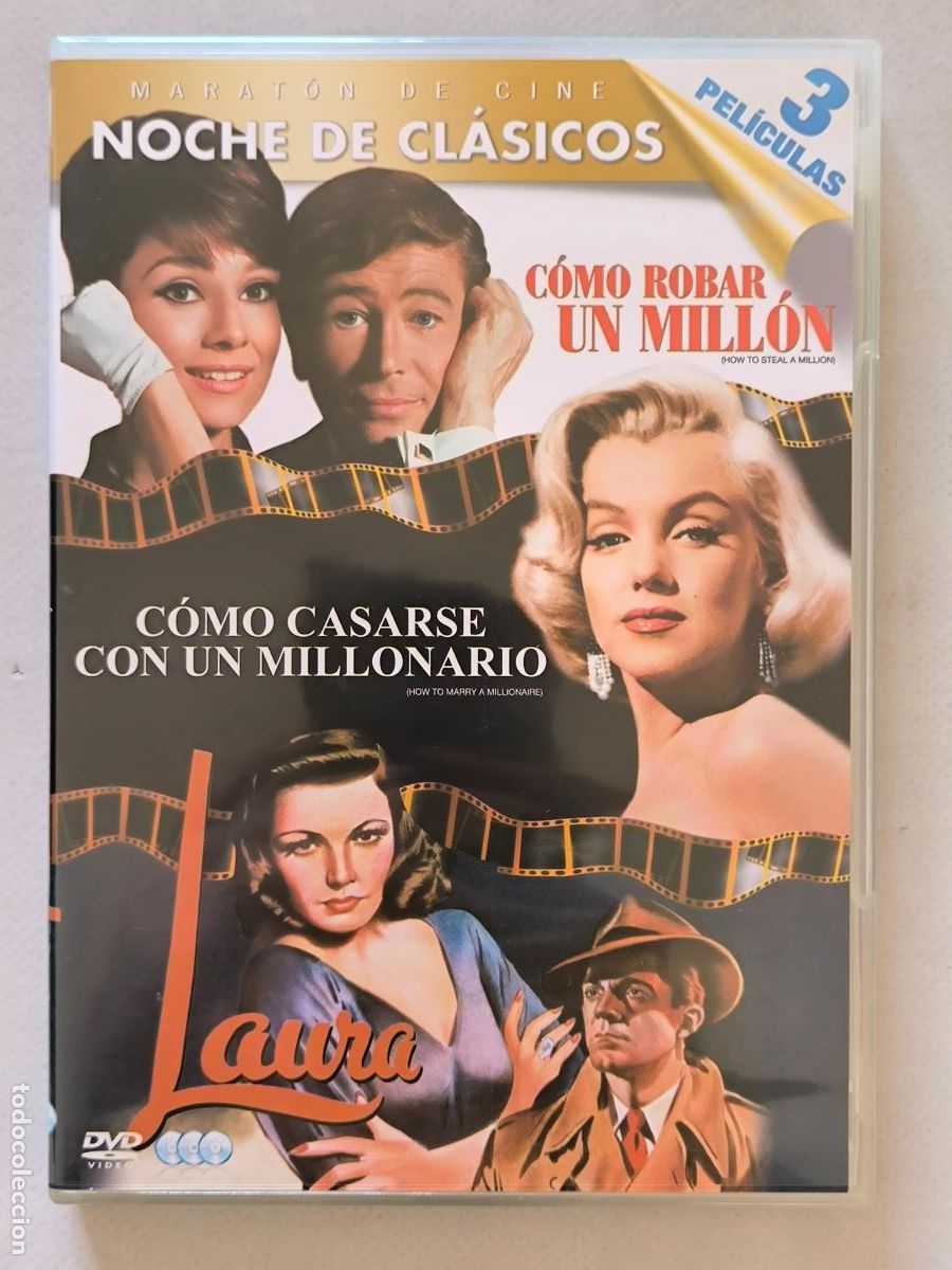 Cine: DVD COMO ROBAR UN MILLON / COMO CASARSE CON UN MILLONARIO / LAURA - 3 DISCOS (EI)