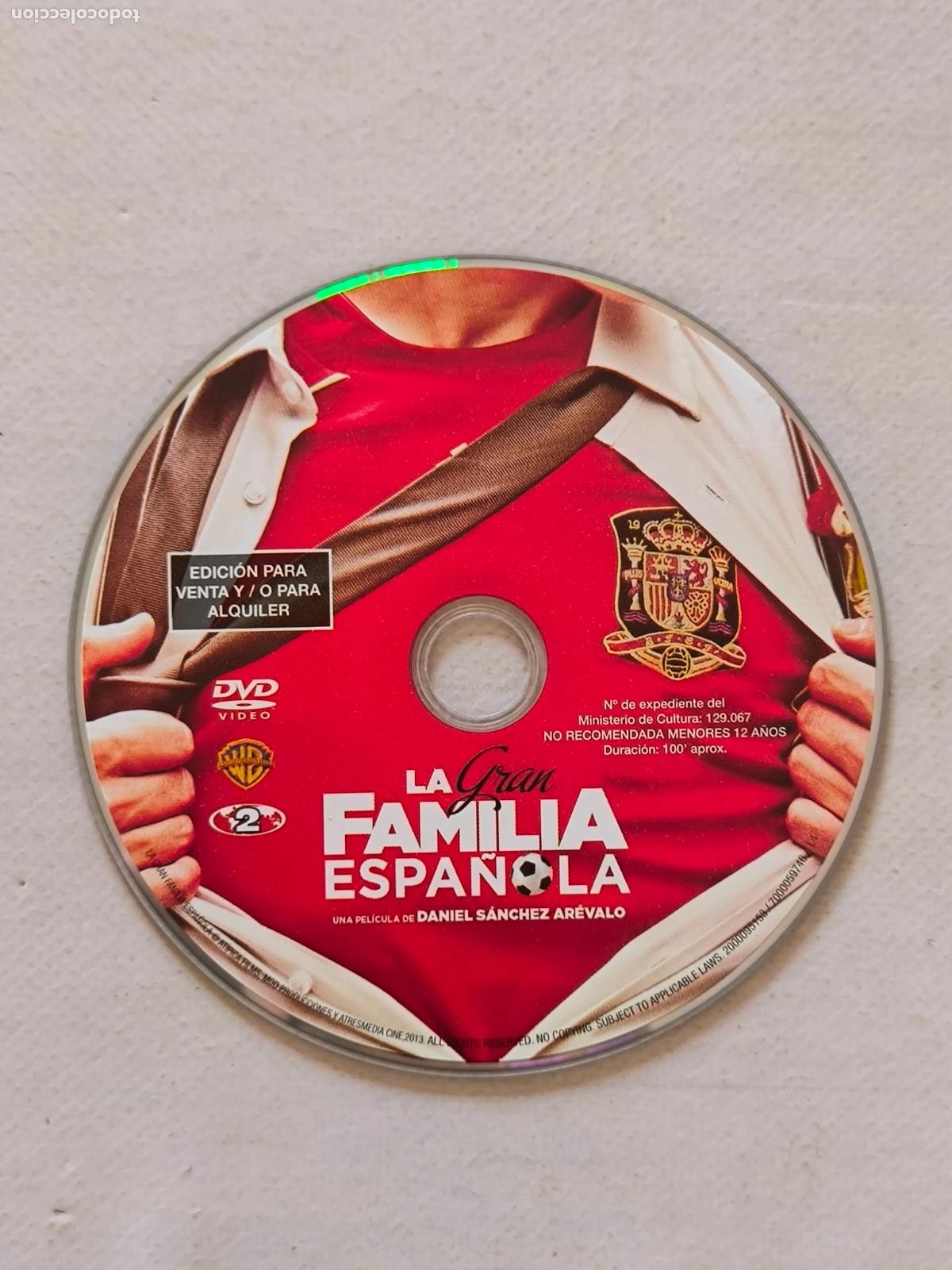 Cine: DVD LA GRAN FAMILIA ESPA&Ntilde;OLA - SOLO DISCO - SIN CAJA NI CARATULA (018B)