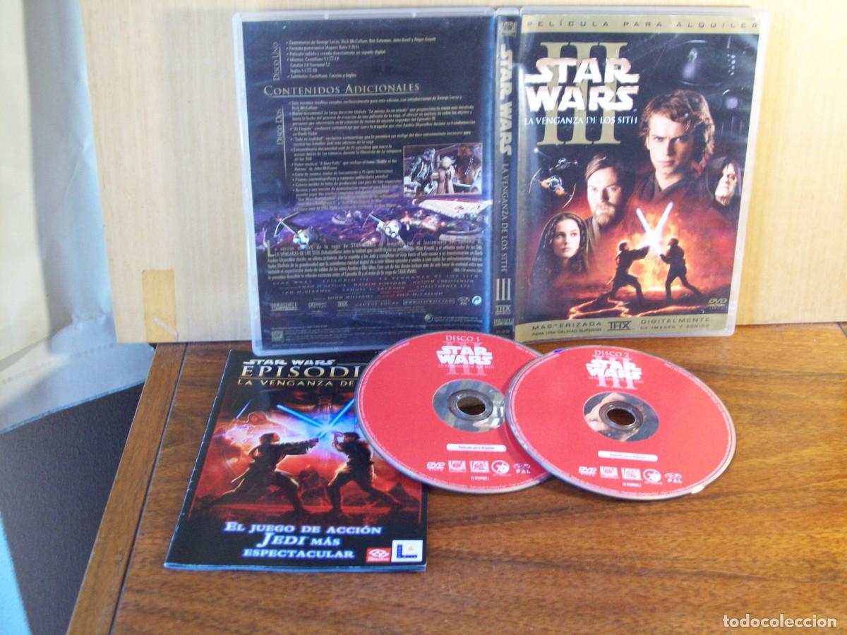 Cine: STAR WARS III LA VENGANZA DE LOS SITH - EWAN MCGREGOR - NATALIE PORTMAN - DOBLE DVD ALQUILER