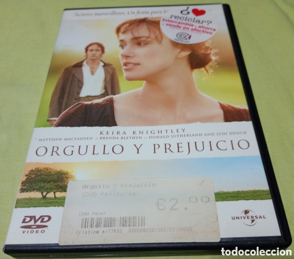 Cine: Orgullo y prejuicio DVD
