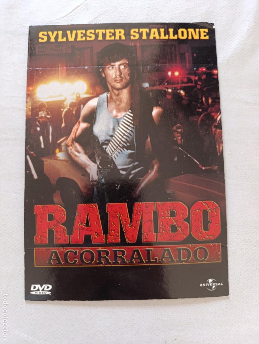Cine: DVD RAMBO ACORRALADO - SYLVESTER STALLONE - FUNDA FINA CARTON (EL)
