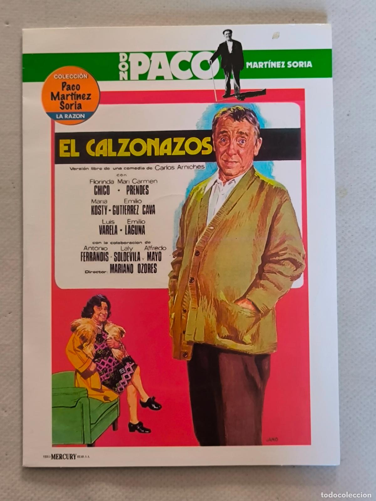 Cinema: DVD EL CALZONAZOS - PACO MARTINEZ SORIA - FUNDA FINA CARTON (5I)