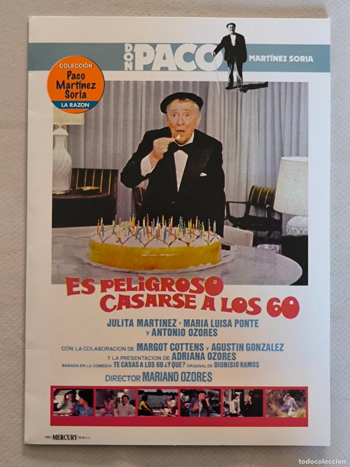 Cinema: DVD ES PELIGROSO CASARSE A LOS 60 - PACO MARTINEZ SORIA - FUNDA FINA CARTON (5I)