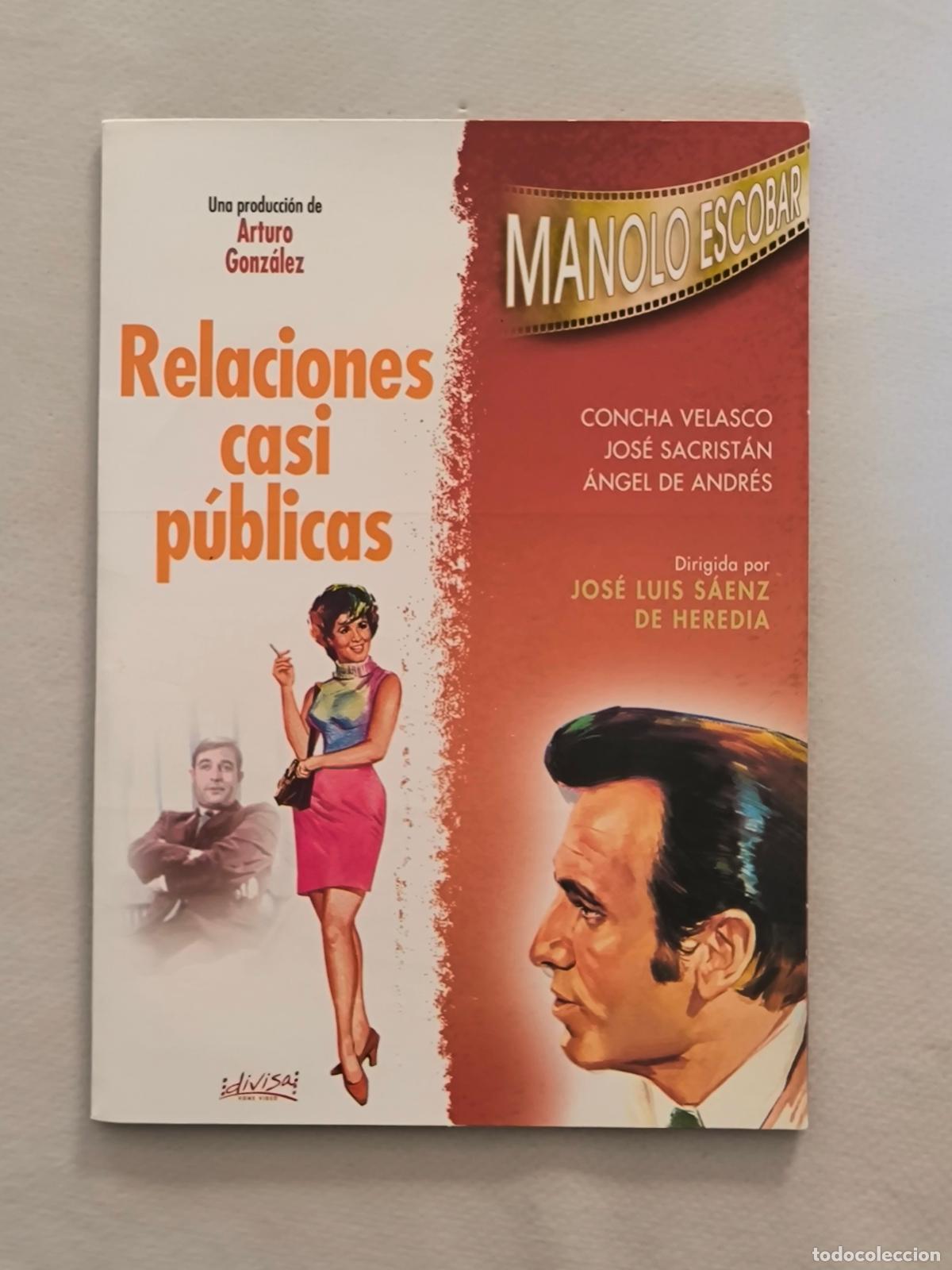 Cine: DVD RELACIONES CASI PUBLICAS - MANOLO ESCOBAR - FUNDA FINA CARTON (5I)