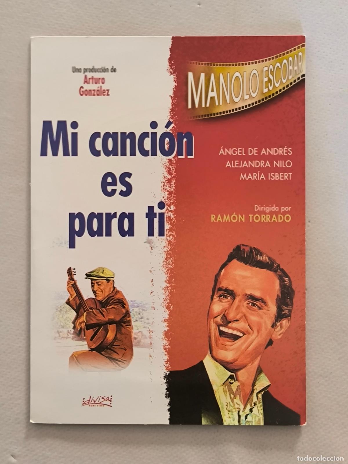 Cine: DVD MI CANCION ES PARA TI - MANOLO ESCOBAR - FUNDA FINA CARTON (5I)